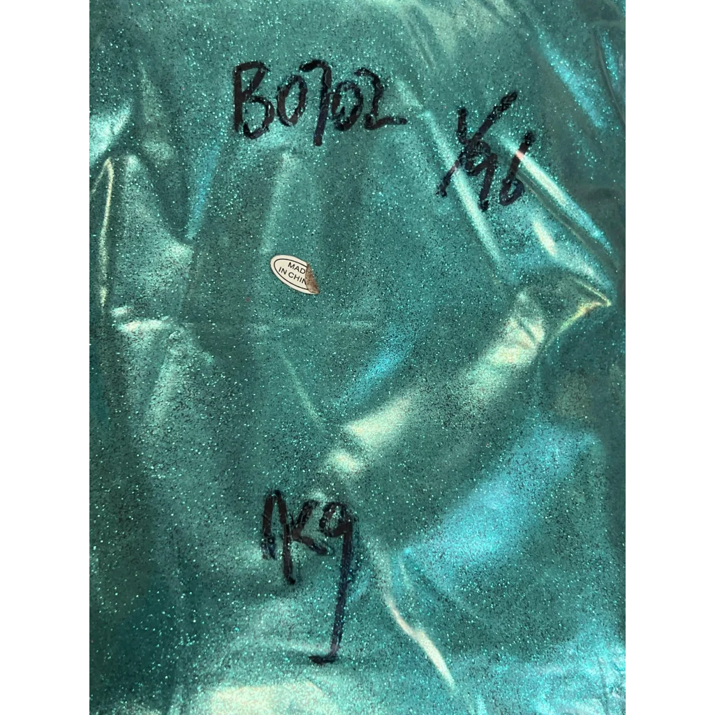 Iridescent teal glitter bag from Sparkly Light Pink Pink 2mm Beauty Magic collection