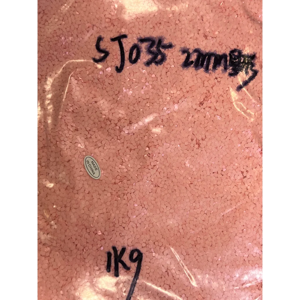 Transparent plastic bag with light pink pink 2mm sequins from Sparkly F321R Glitter Collection