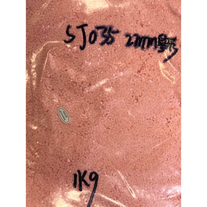 Transparent plastic bag with light pink pink 2mm sequins from Sparkly F321R Glitter Collection