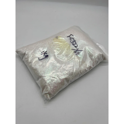 Clear plastic bag with iridescent white glitter from Sparkly Light Pink F321R Pink 2mm collection