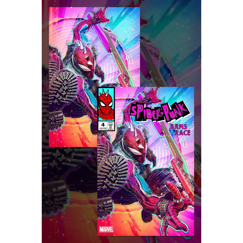 Spider-Punk vs Doc Ock showdown comic cover action figure