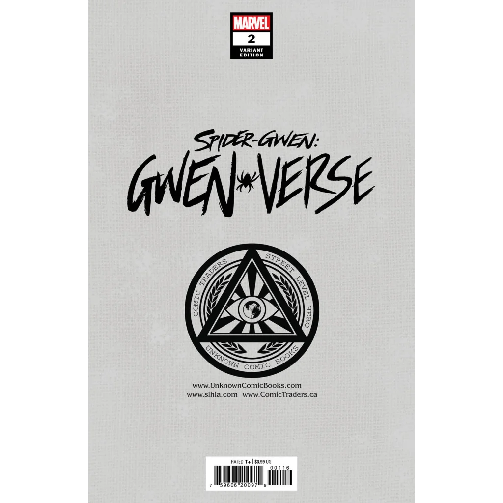 Comic book with gray cover from Spider Gwen Gwenverse 2 by Tim Seeley and Jodi Nishijima