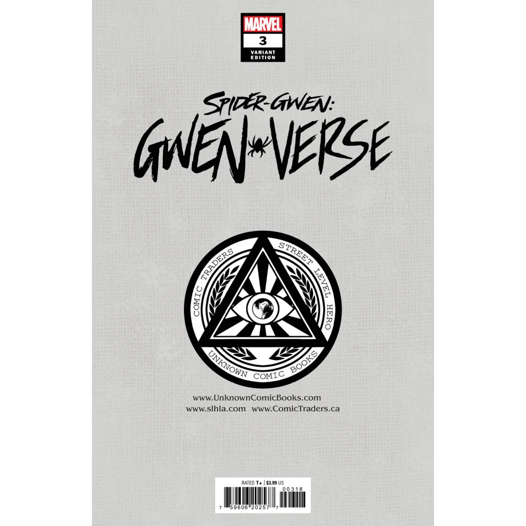 Comic book cover for Spider-Gwen Gwenverse Issue 3 Variant with X23 Wolverine