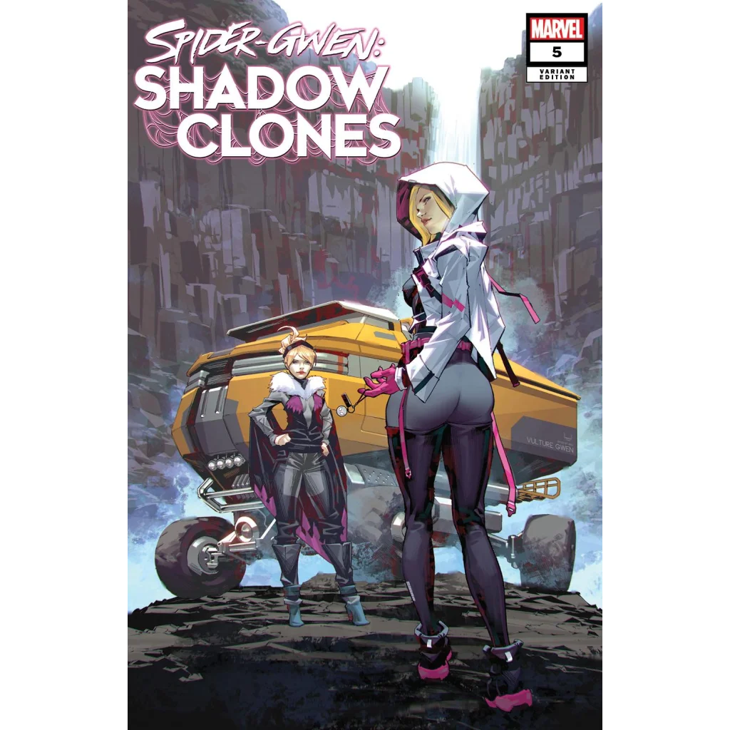 Comic book with shadow clones, characters, and vehicle from Unknown Comics Kael Ngu edition