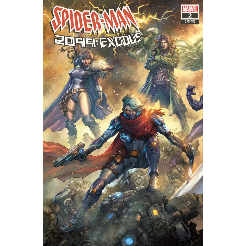 Colorful comic book cover featuring multiple characters in a dynamic pose by Steve Orlando