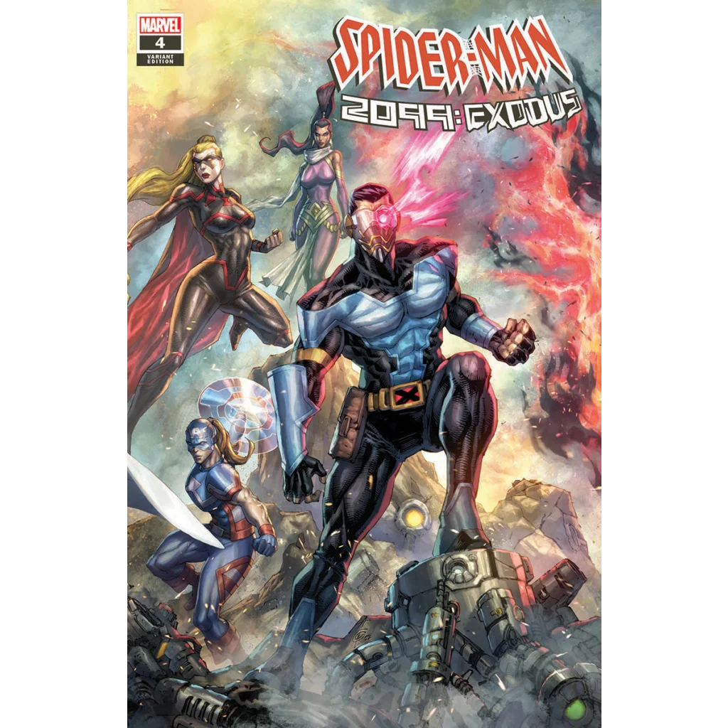 Comic book cover with Spider-Man 2099 and Black Widow from Alan Quah exclusive Unknown Comics