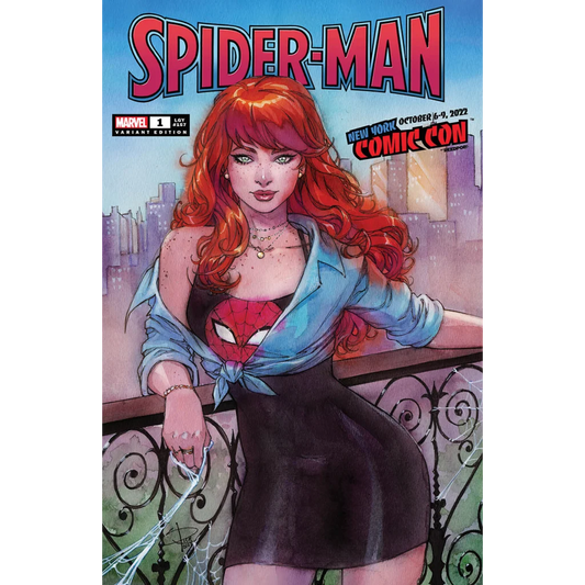 Comic book with Mary Jane Watson in a Spider-Man tank top from Spider-Man Comic Con exclusive