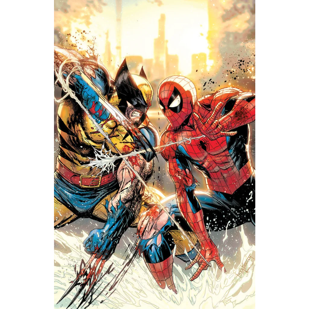 Red and blue Spider-Man suit with black webbing, Tyler Kirkham Unknown Comics exclusive