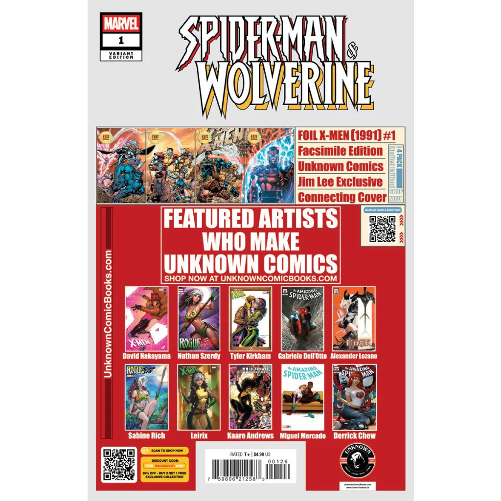 Spider-Man and Wolverine Tyler Kirkham exclusive comic cover
