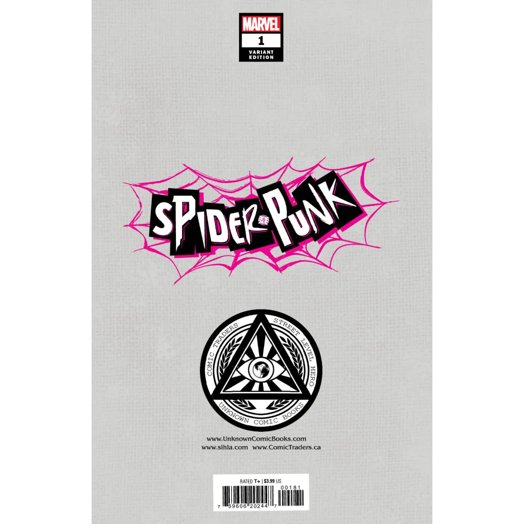 Gray variant cover for Spider Punk comic by Cody Ziglar and Justin Mason featuring Tony Daniel exclusive