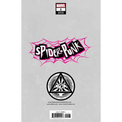 Gray variant cover for Spider Punk comic by Cody Ziglar and Justin Mason featuring Tony Daniel exclusive