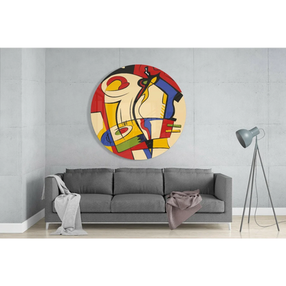 Bold Geometric Tempered Glass Art in Vibrant Colors | Glass Wall Art Print | vintageantiquesgifts.com