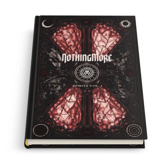 Black-covered Spirits Vol I Graphic Novel with intricate red and black artwork by Christian Rosado and Dan Watters