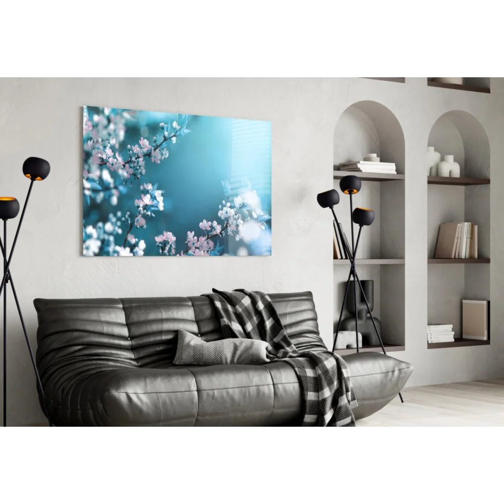Cherry Blossom Canvas Wall Art Print for Home Decor | Contemporary Home Wall Art | vintageantiquesgifts.com