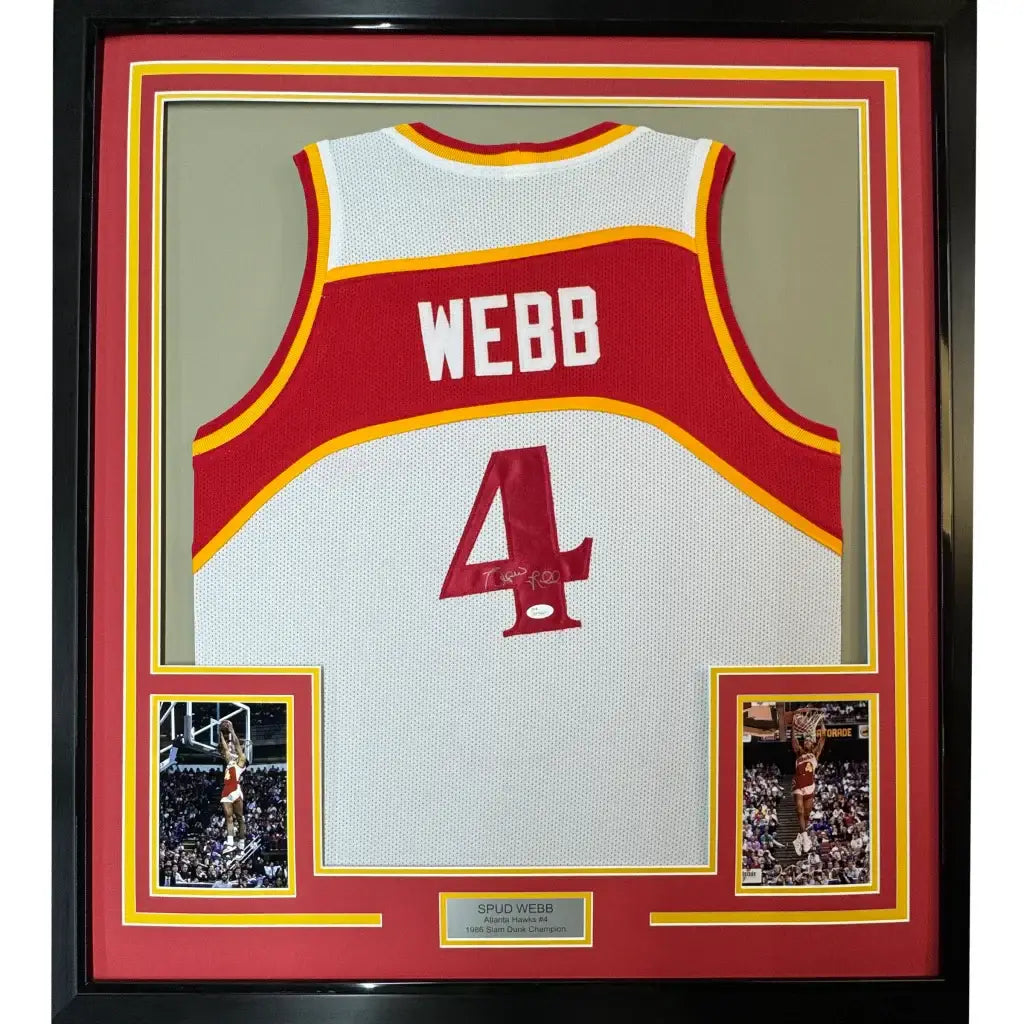 Spud Webb signed jersey 4, exclusive for collectors like Tom Brady fans
