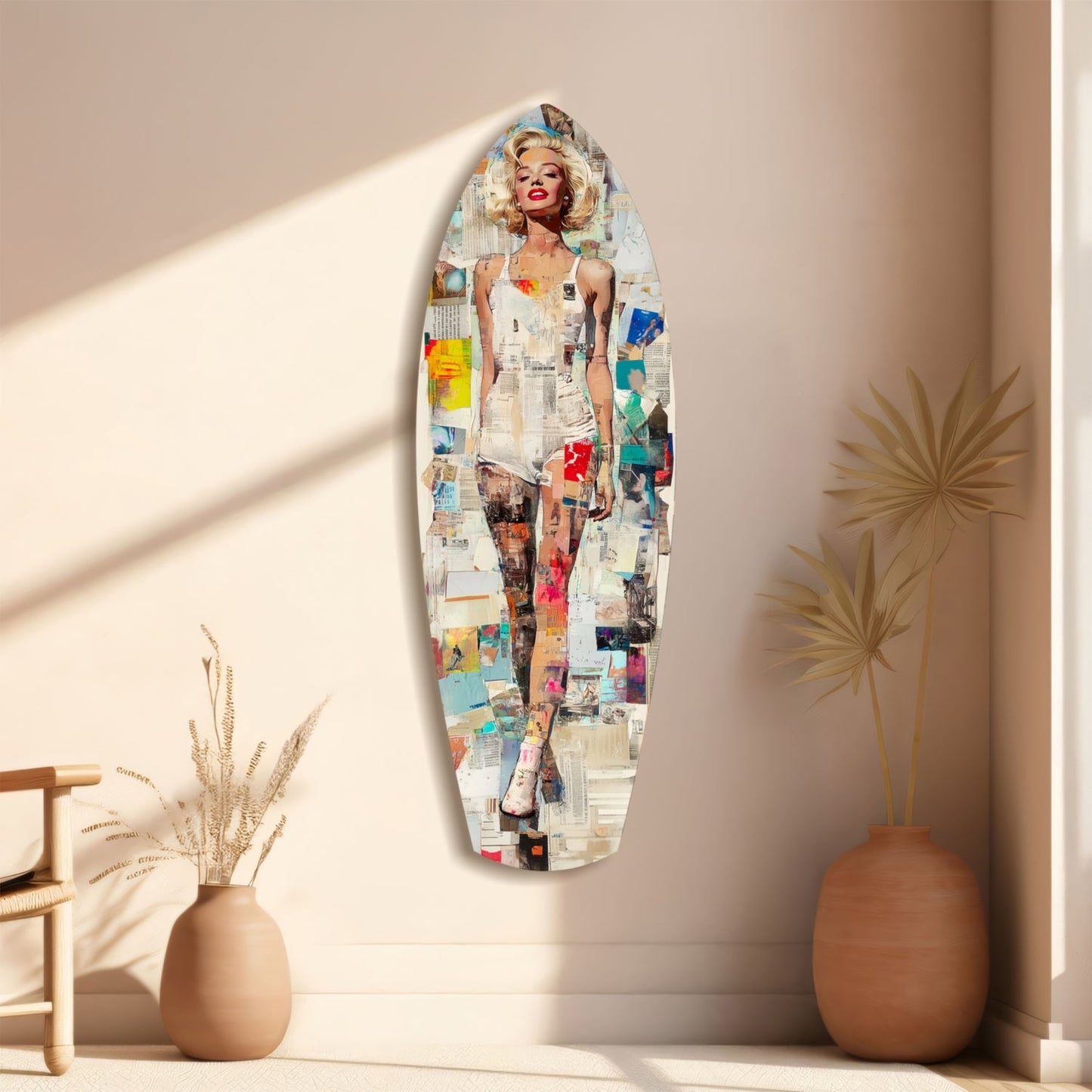 Vintage Swimsuit Pin-Up Starlet Glass Wall Art