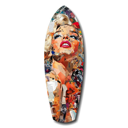 The Shiniest Star Glamour Portrait Glass Wall Art