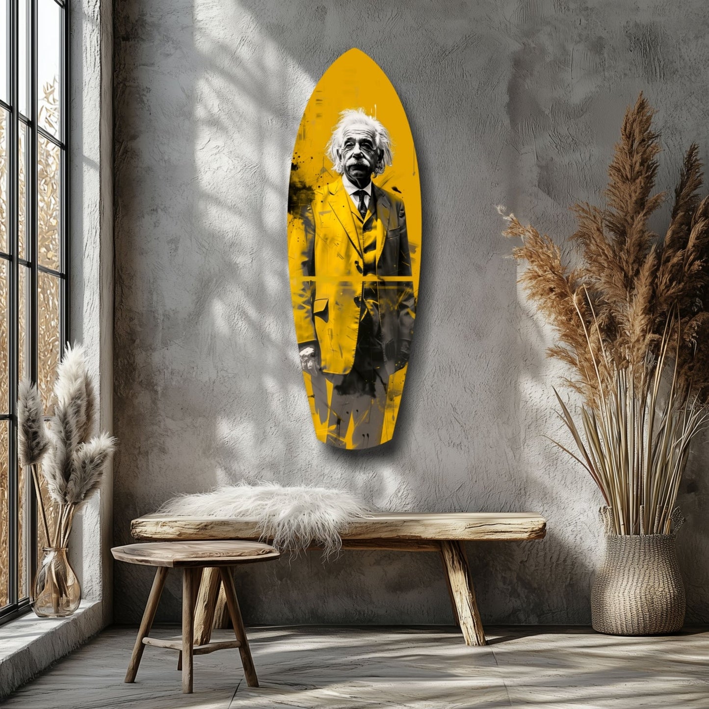 Posing Professor Glass Wall Art