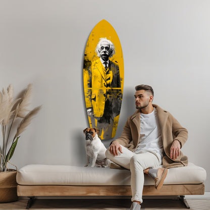 Posing Professor Glass Wall Art