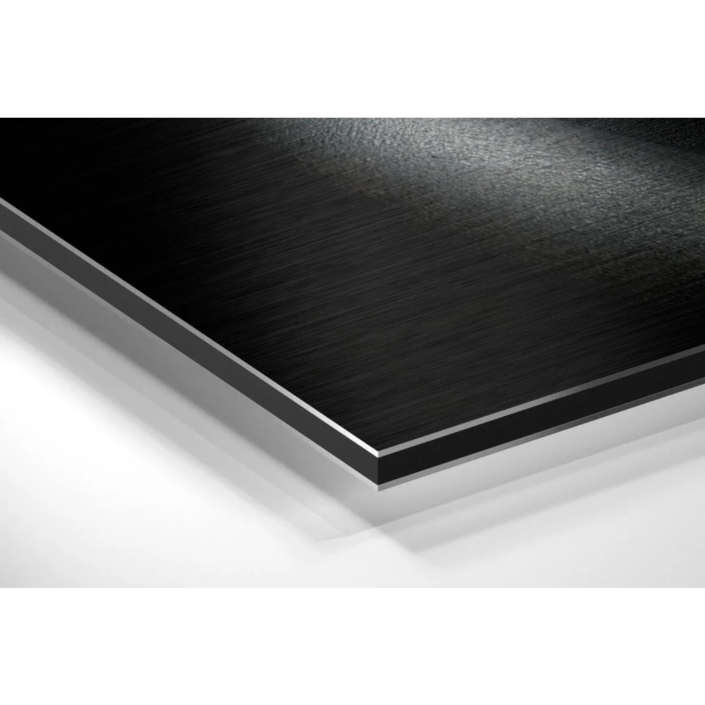 Stunning black and gold portrait on brushed aluminium dibond