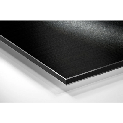 Stunning black and gold portrait on brushed aluminium dibond