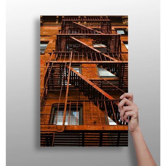 Urban Fire Escape Insigne Aluminum Prints | Insigneart USA | vintageantiquesgifts.com