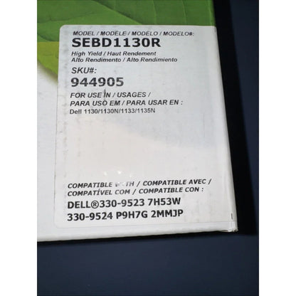 Staples laser toner cartridge Dell 1130 black 944905 label
