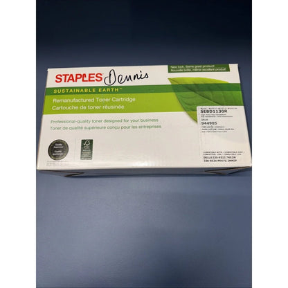 Staples laser toner cartridge Dell 1130 black in sustainable earth box
