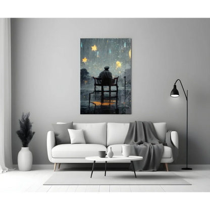 Starry Rain Night Wall Art Canvas Print for Your Space | Modern Wall Art Decor | vintageantiquesgifts.com