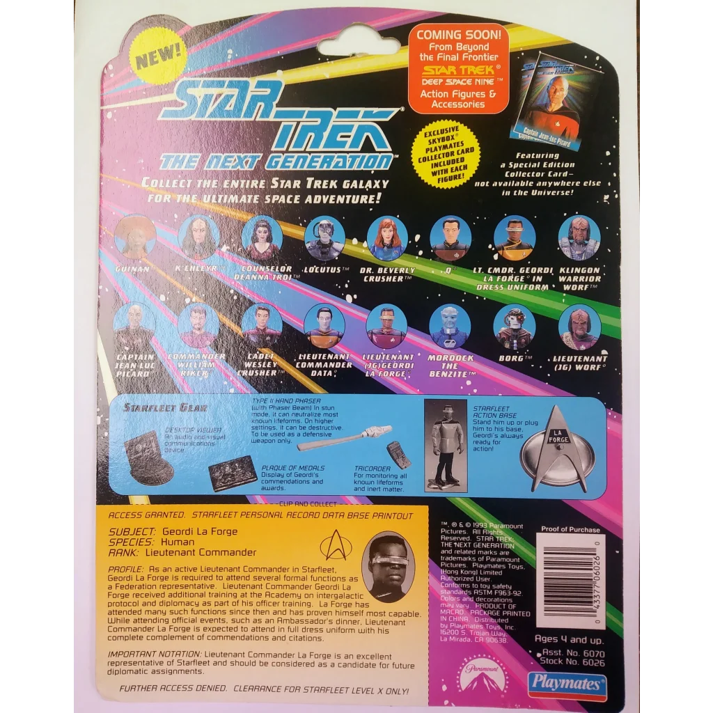 Geordi La Forge Star Trek action figure by Playmates 1993