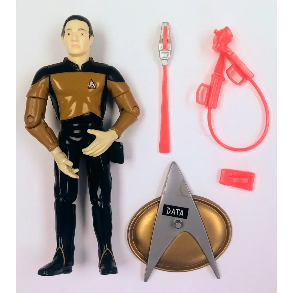 1992 Star Trek Data action figure with accessories and nameplate