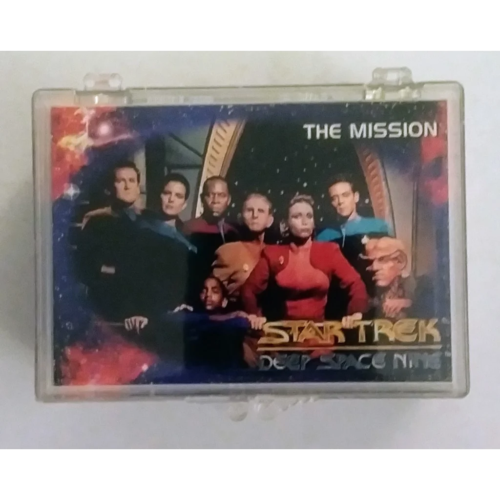 Clear plastic case with Trek Deep Space Nine artwork in red uniforms