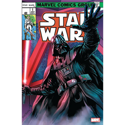 Star Wars comics spot Tyler Kirkham exclusive Darth Vader and Luke Skywalker cover