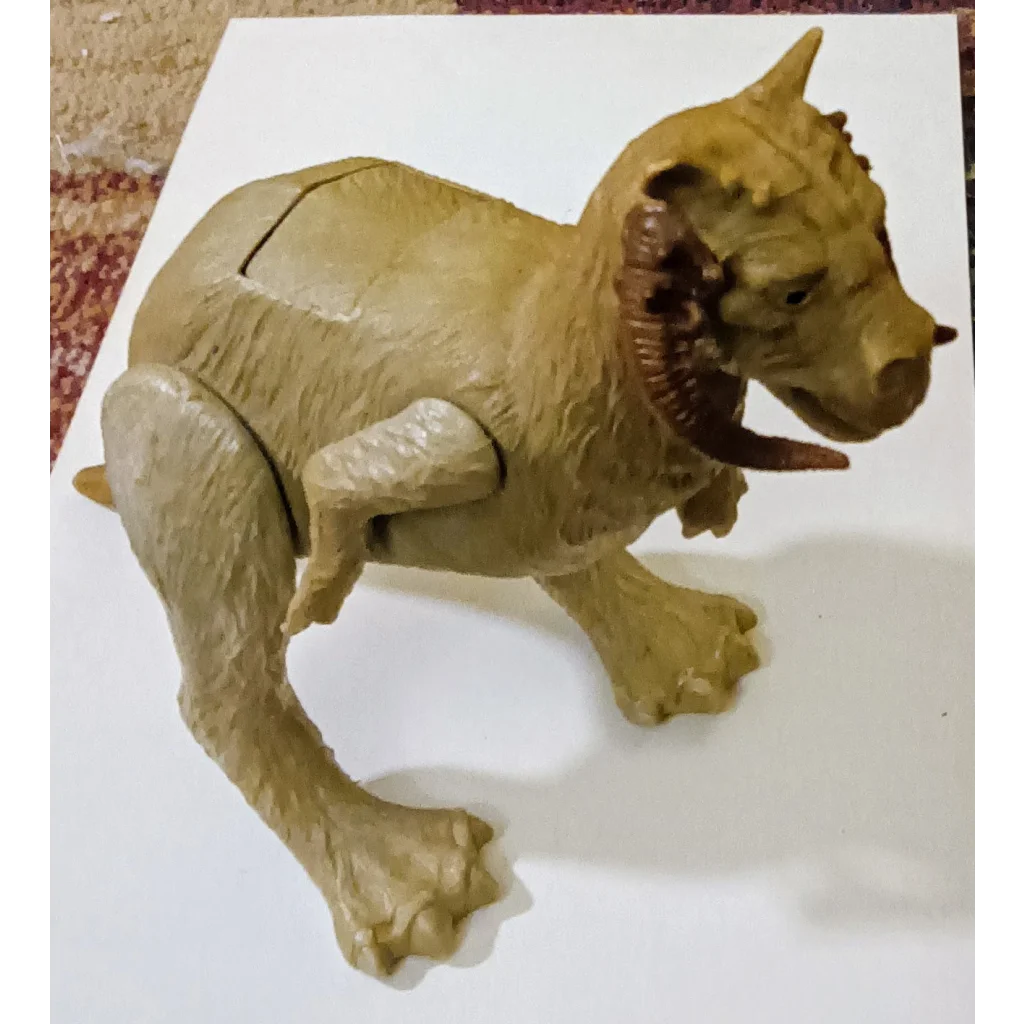 Tan brown clay TaunTaun wolf sculpture from Star Wars action figure