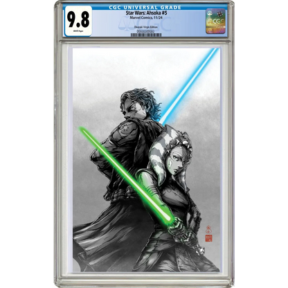 9.8 graded Star Wars Ahsoka limited edition comic book cover issue 5