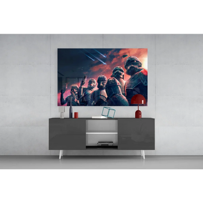 Clone Troopers battle scene Star Wars wall art canvas print