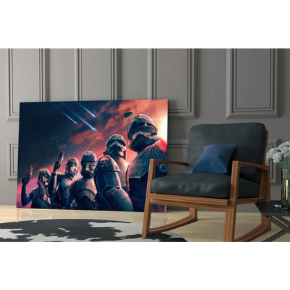 Clone Troopers Battle Scene Star Wars wall art canvas print