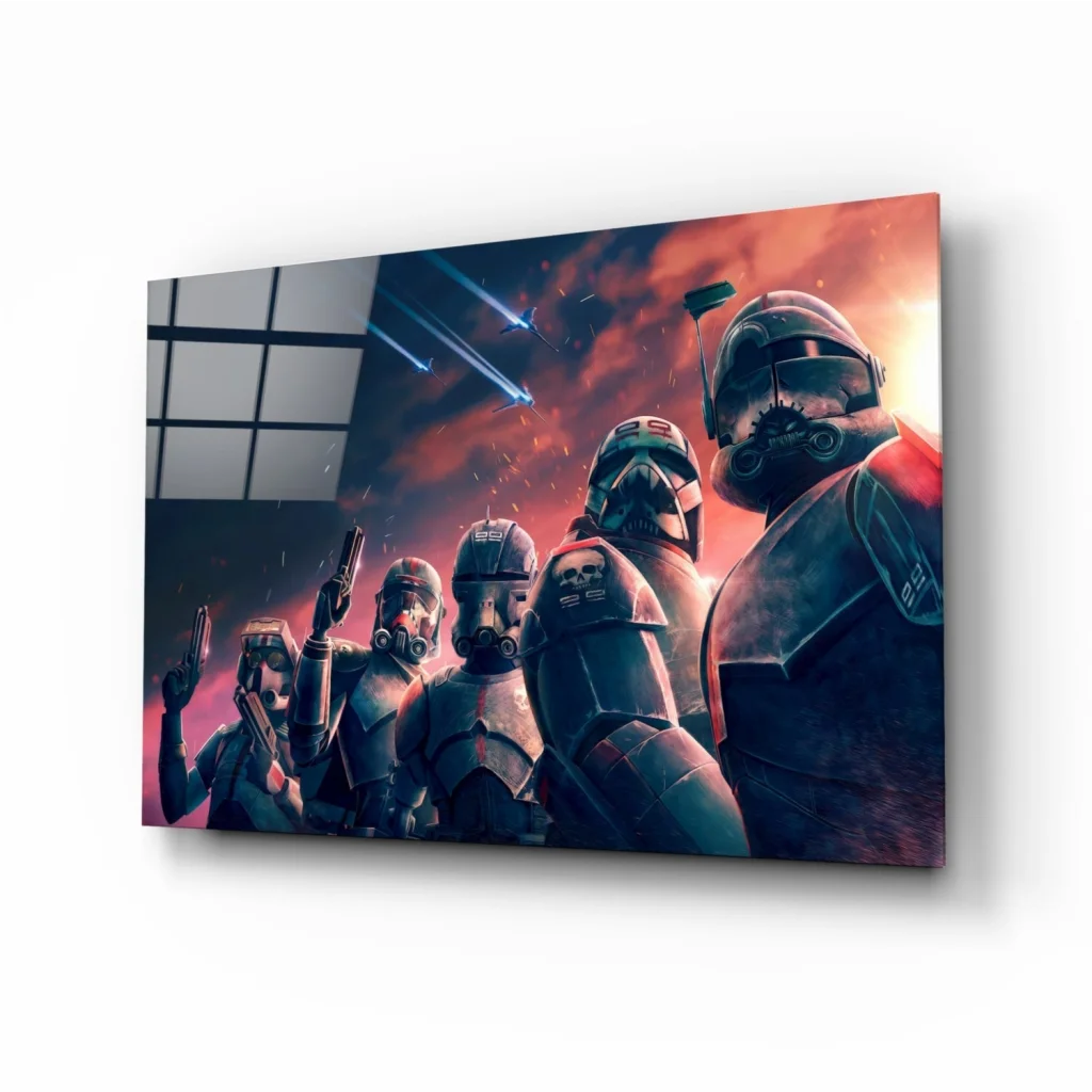 Clone Troopers in battle poses Star Wars canvas wall art