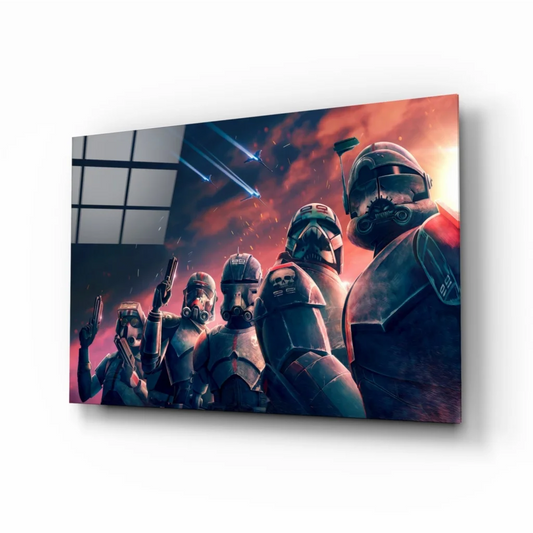 Clone Troopers in battle poses Star Wars canvas wall art