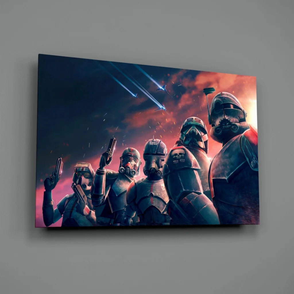 Clone Troopers Battle Scene Star Wars canvas wall art print