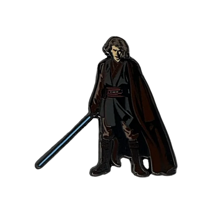 Anakin Skywalker enamel pin with blue lightsaber from Star Wars blind box mystery set