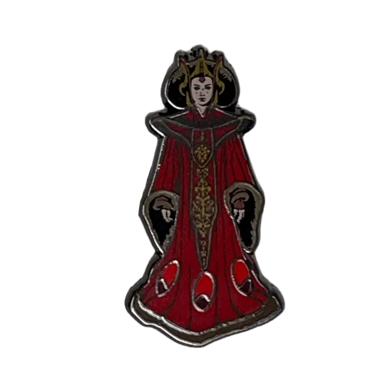 Star Wars blind box enamel pin of Queen Amidala in throne room gown from SWC TOKYO 2025