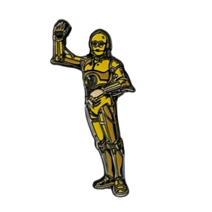 Gold C-3PO enamel pin from Star Wars blind box at SWC TOKYO 2025