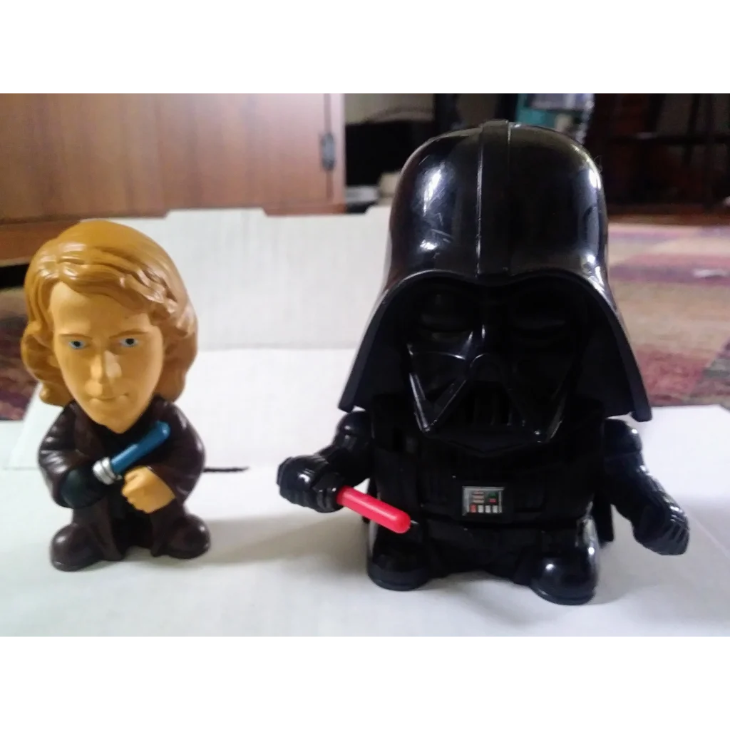 Burger King Star Wars Darth Vader toy with red lightsaber