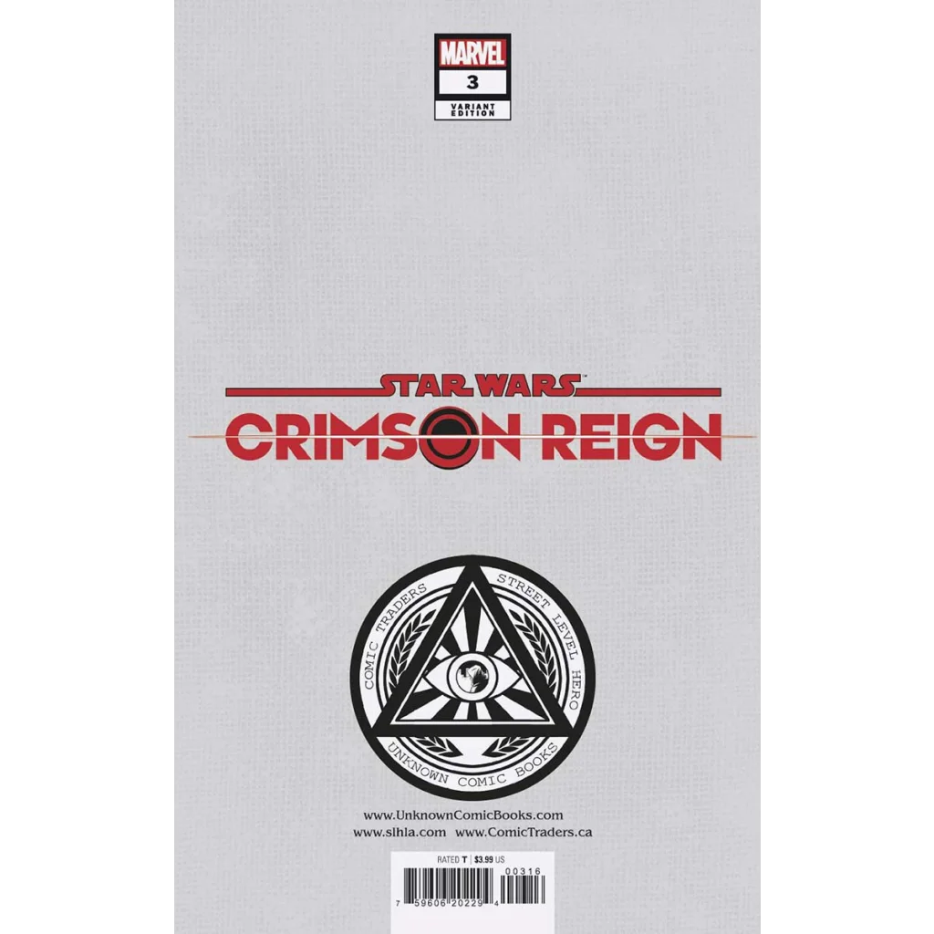 Star Wars Crimson Reign comic book variant edition #3 for epic Star Wars Crimson fans