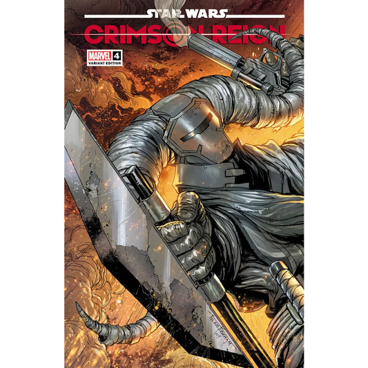 Star Wars Crimson Reign Knights of Ren comic cover with armored character wielding a big blade