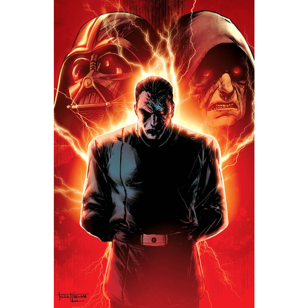 Star Wars Crimson Reign comic cover with Darth Vader, Emperor Palpatine, and lightning
