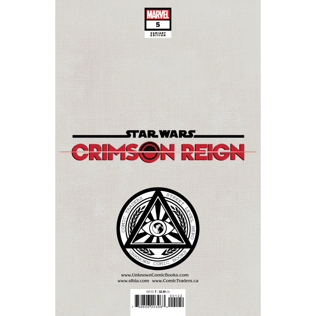 Star Wars Crimson Reign #5 variant comic book displayed in Star Wars Crimson collection
