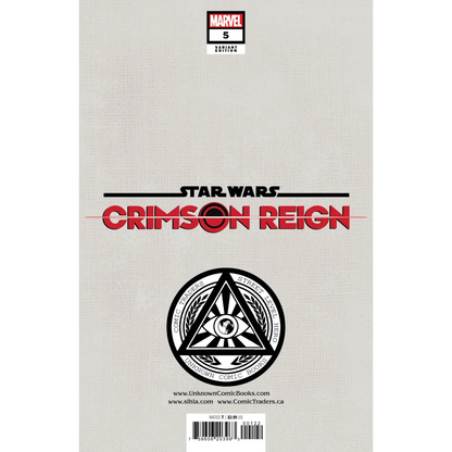 Star Wars Crimson Reign #5 variant comic book displayed in Star Wars Crimson collection