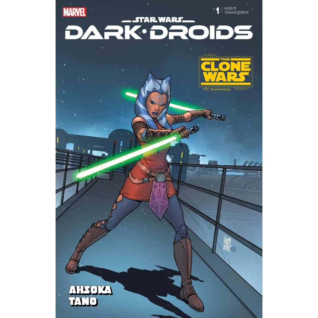 Star Wars Dark Droids 2nd printing Ahsoka Tano comic with two green lightsabers